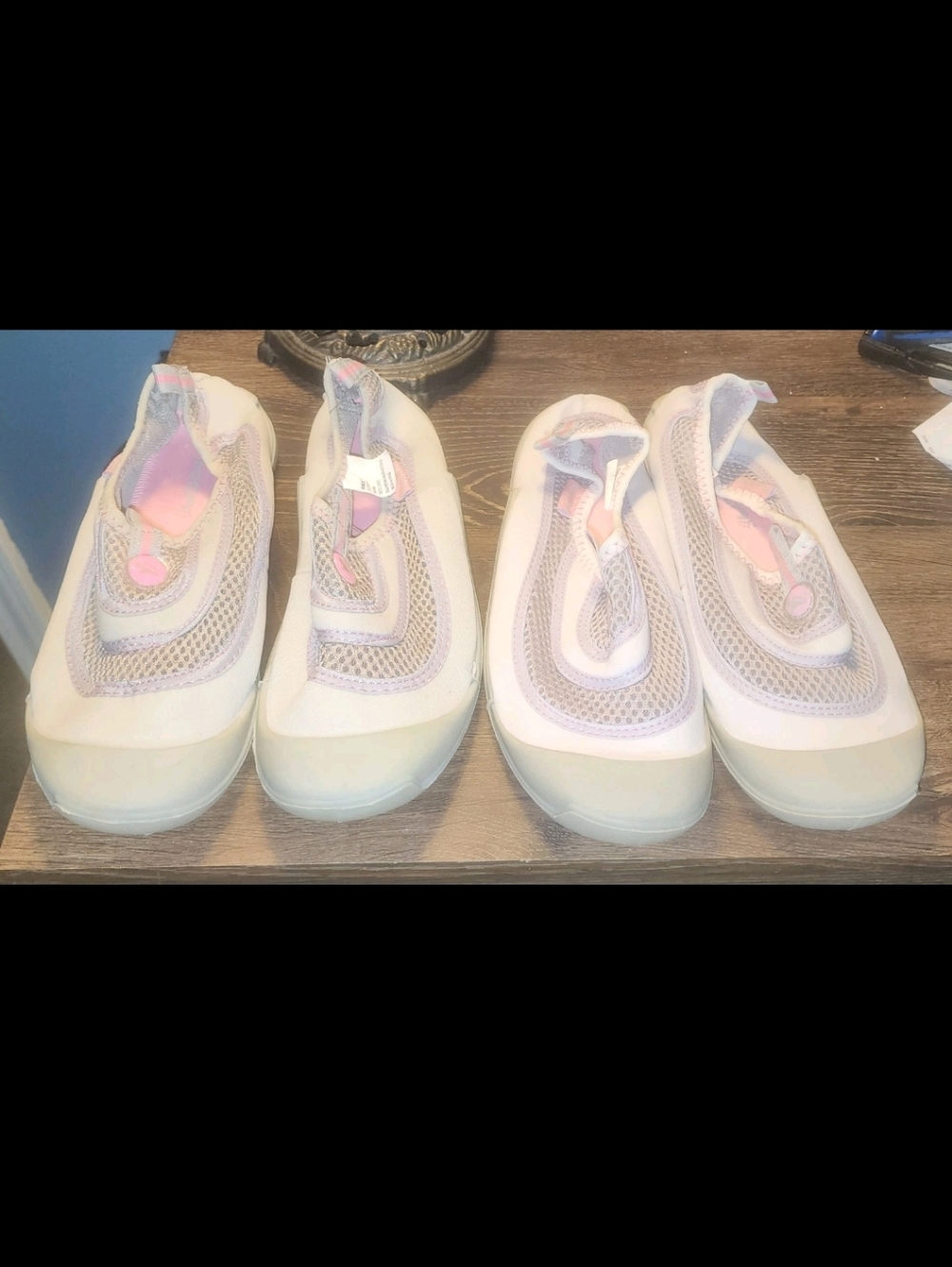 Cudas Water Shoes Lot of 2 Pink/Grey Mesh Slip-On Beach Swim Surf Shoes Size 7 - Picture 2 of 5
